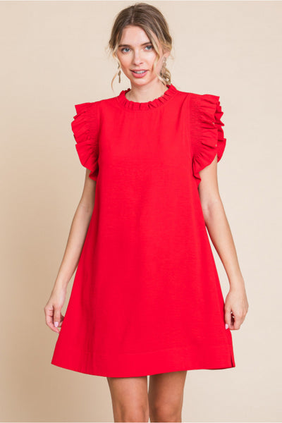 Jodifl Ruffle Sleeve Woven Dress